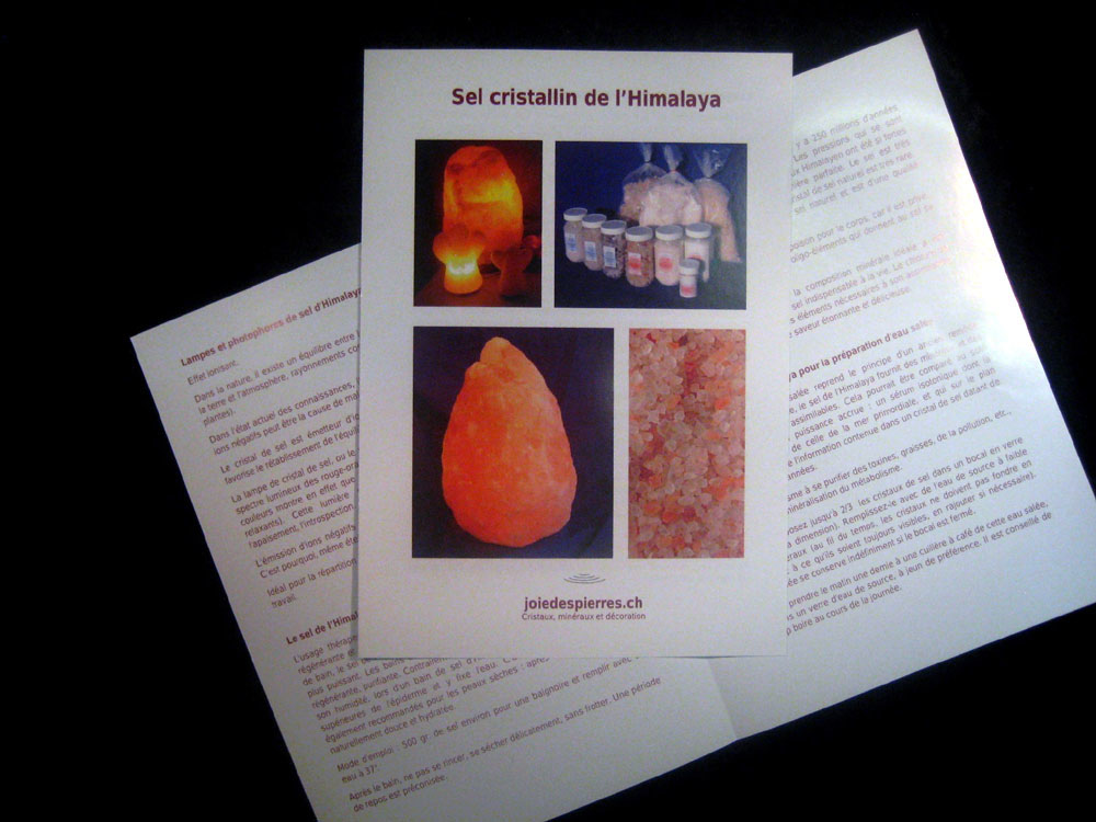 Brochure Le sel cristallin de lHimalaya