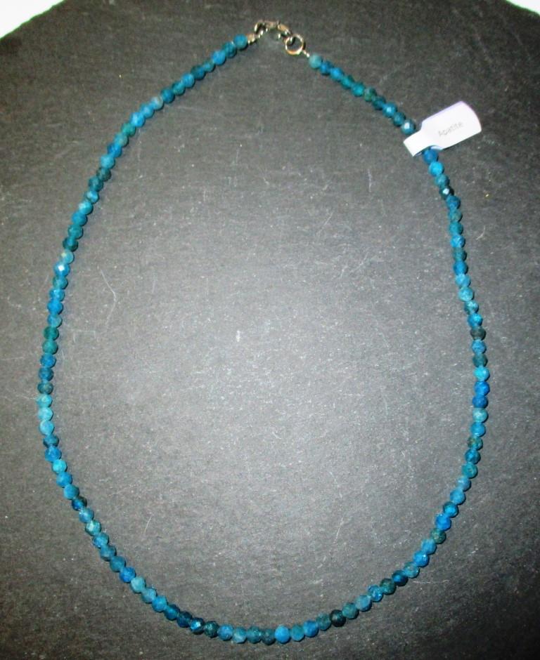 Kette Kugeln fazetiert 4mm/45cm Apatit