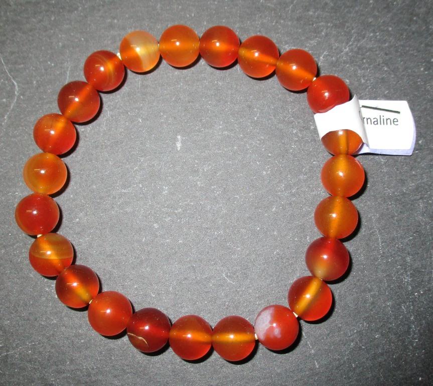 Armband Kugeln 8mm Karneol