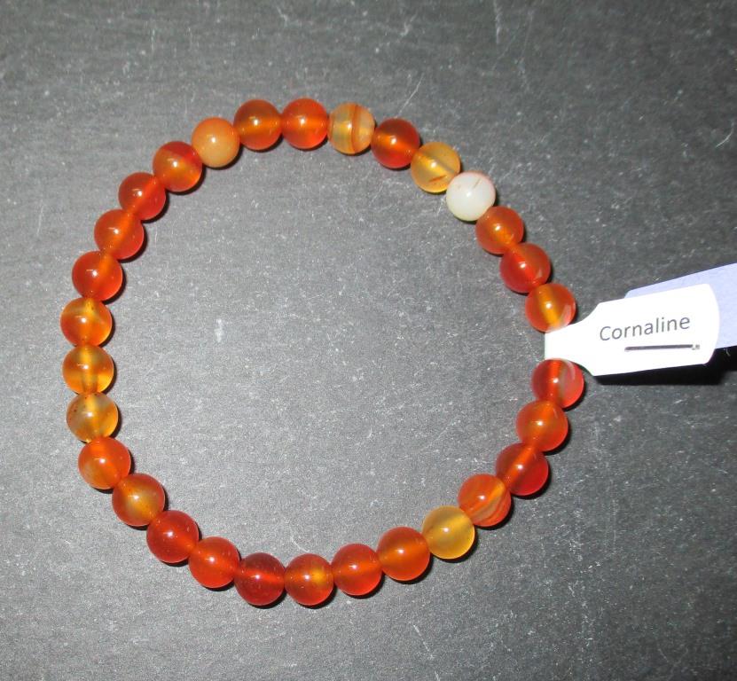 Armband Kugeln 6mm Karneol