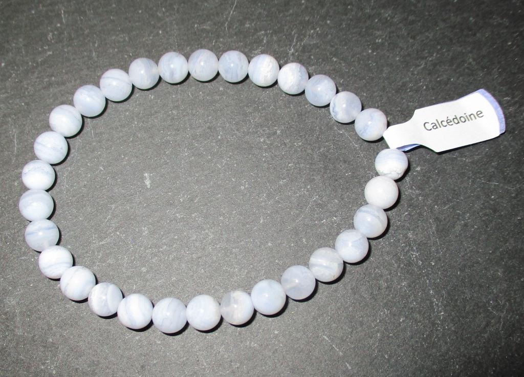 Armband Kugeln 6mm Chalcedon