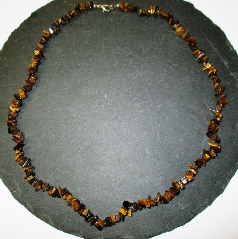 Collier  Chips 60cm Tigerauge