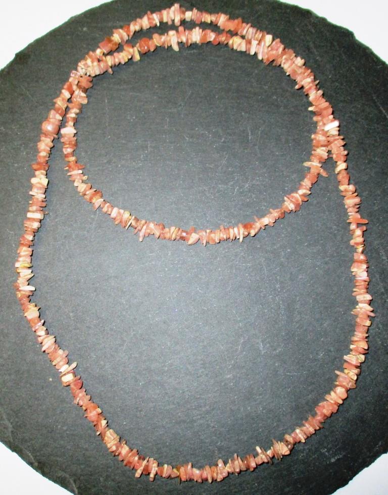 Collier  Chips 90cm Rhodochrosit