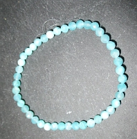 Armband Citrin Kugeln fazetiert 4mm Aqua Marin