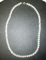 Collier Kugeln 6mm/48cm Bergkristall