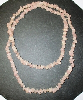 Collier  Chips 80cm Rosaquarz