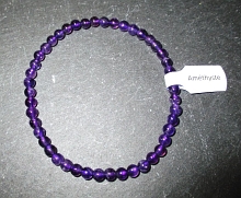 Armband Kugeln  4mm Amethyst